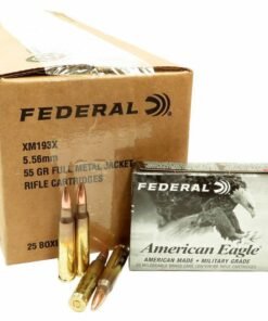 223 5.56×45 Ammo 55gr FMJ Federal American Eagle (XM193X) 500 Round Case