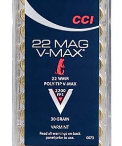 CCI 0073 Varmint 22 Mag 30 gr V-Max Polymer Tip 50 Bx/ 40 Cs