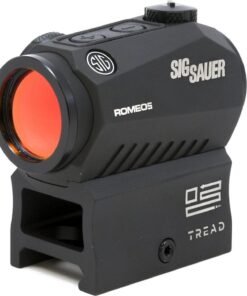 Sig Sauer ROMEO5 Compact Red Dot Sight 1x 20mm 1/2 MOA Adjustments 2 MOA Dot Reticle Picatinny-Style Mount Black Tread Logo