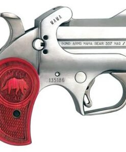 Bond Arms Mama Bear Break Open Pistol 357 Magnum 2.5" Barrel 2-Round Stainless Pink